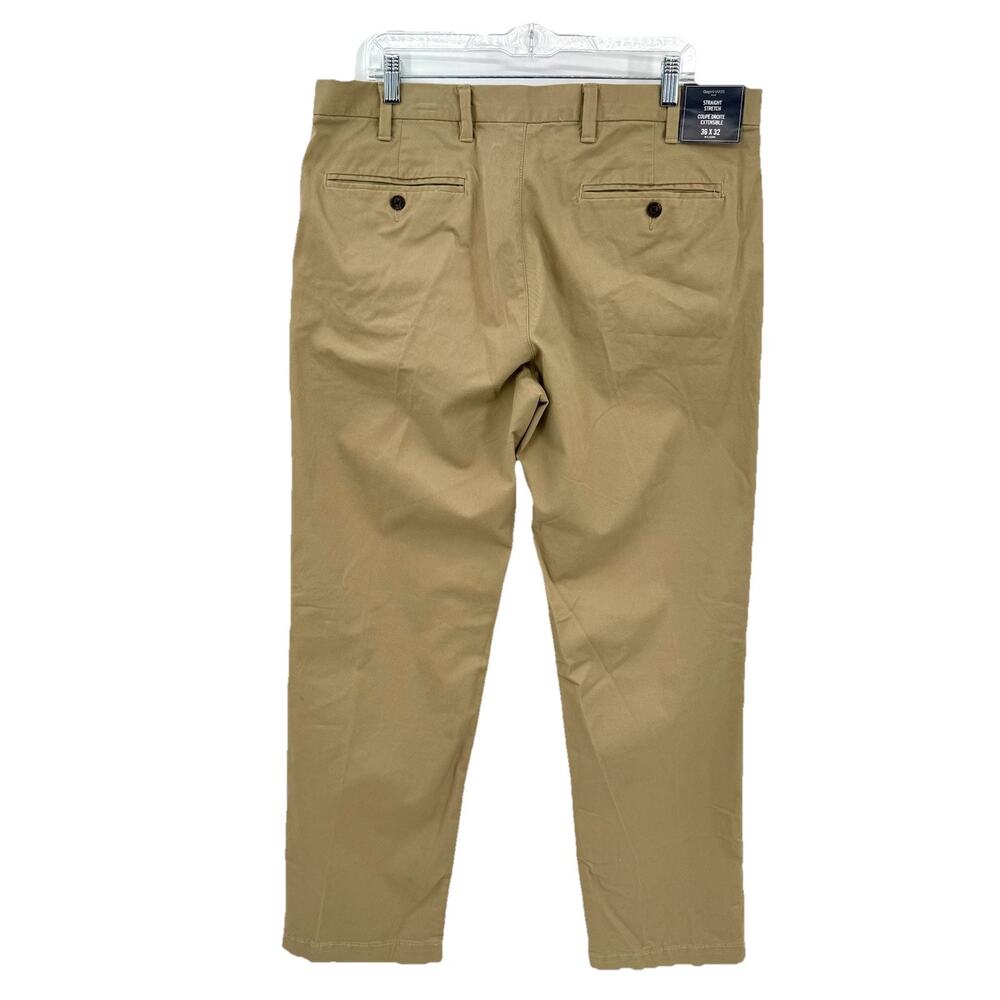 Gap Khakis Mens Straight Stretch Flat Front Dress Pants Size 36x32 Preppy Chinos - Picture 3 of 11
